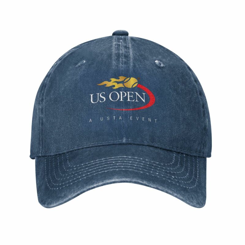 Us Open Tennis Adult Adjustable Classic Washed Casquette Cap Hat Baseball Cap for Man Woman Navy Blue
