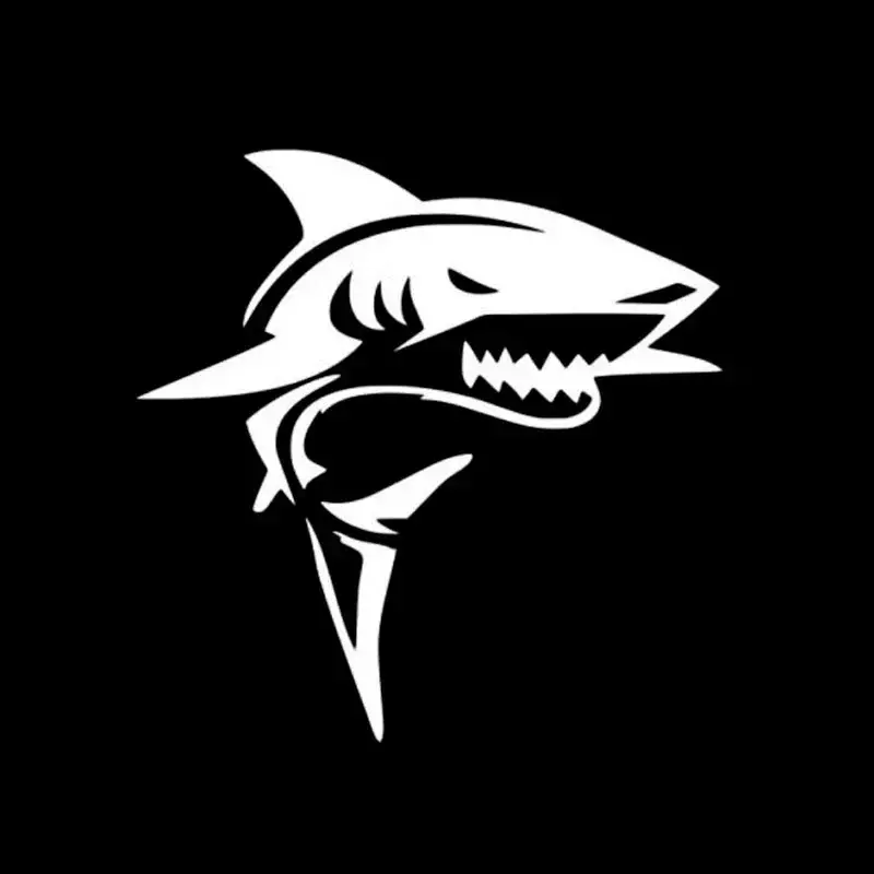 Autocollant de Voiture Requin Personnalisé, Créatif, Décoratif, Anti-Rayures, Imperméable, Protection Solaire, PVC, 10cm