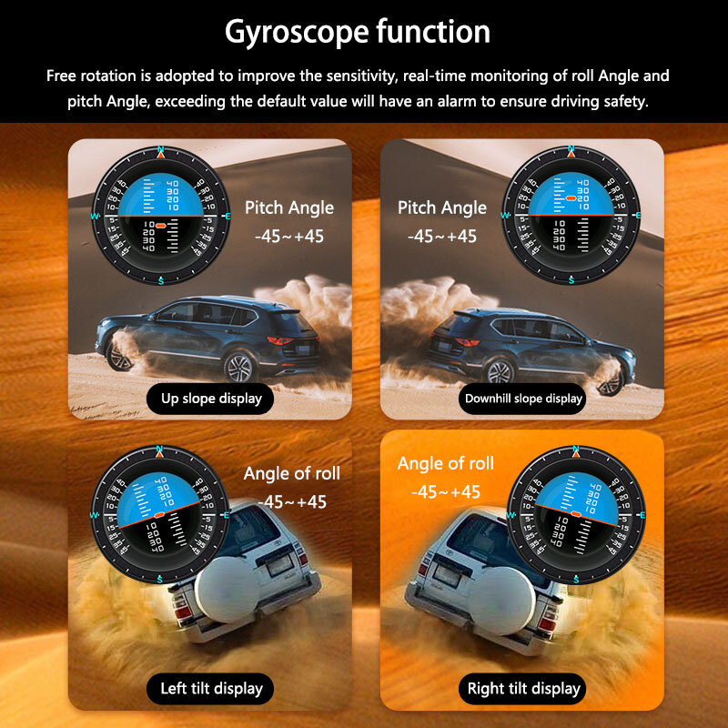 LUFI XS รถยนต์ Multi-Function OBD + GPS เครื่องมืออุณหภูมิน้ำ Turbine Oil มิเตอร์วัดอุณหภูมิ G มูลค่า Gyroscope การปรับเปลี่ยน
