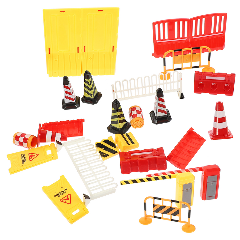 Set di segnali stradali giocattolo per bambini e Mini coni per feste a tema di educazione e costruzione del gambo dei bambini
