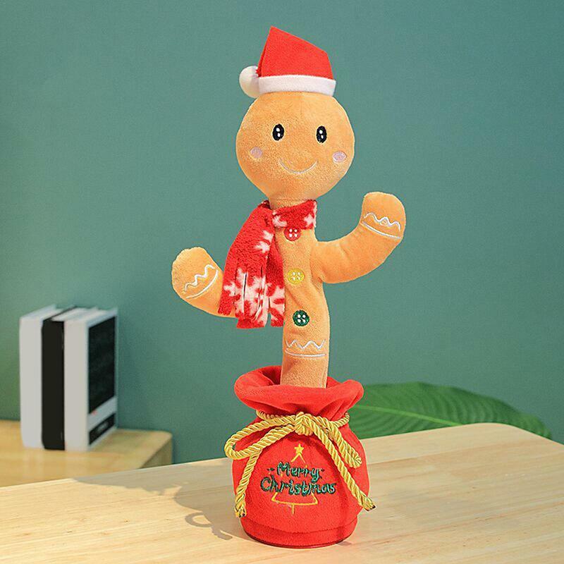 산타 박제 동물 춤추는 순록 봉제 인형, 크리스마스용 창의적인 봉제 장난감, 크리스마스 선물, 탁상 장식 장난감