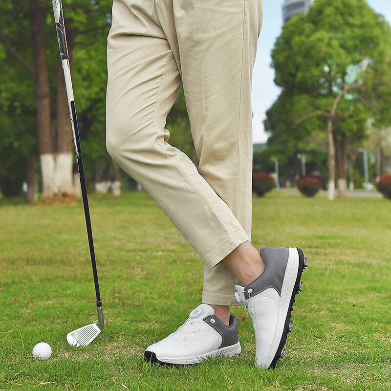 Tênis de golfe, grama ao ar livre, antiderrapante, calçados esportivos confortáveis e casuais, tênis de golfe e caminhada 39-48