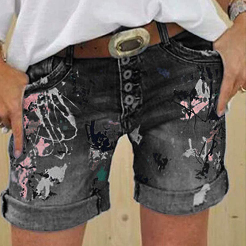Женские джинсовые шорты, прямые брючины в уличном стиле, Суперэластичные, 2021