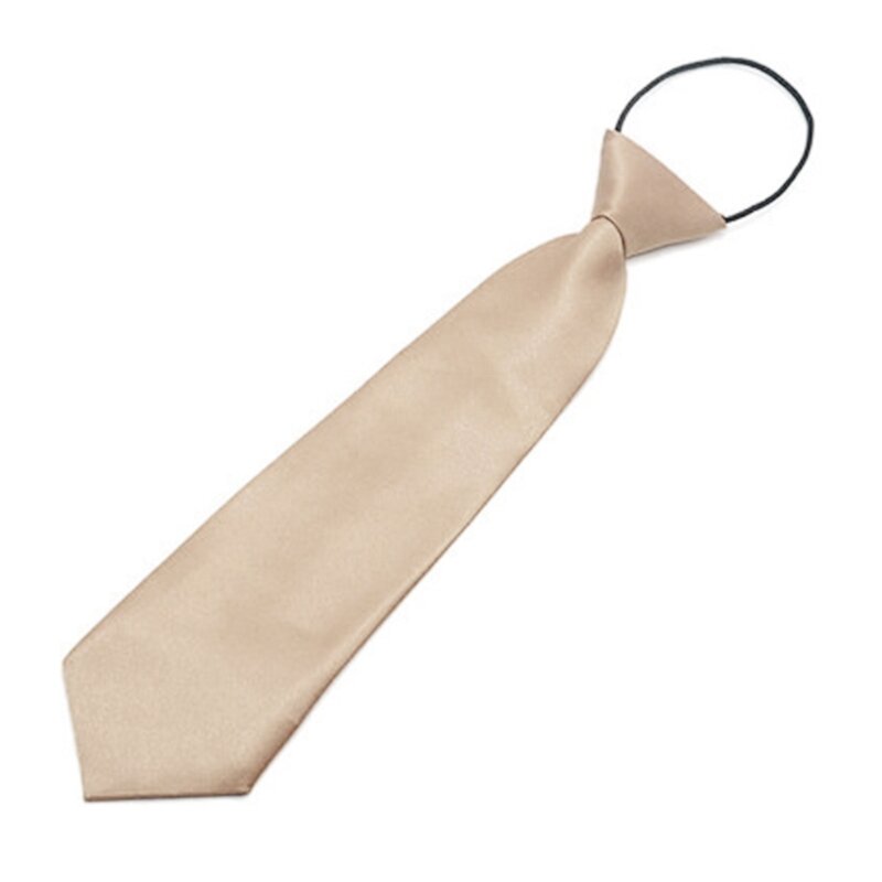 Y166 Elastische Krawatte für Kinder, schmale Krawatte, JK-Uniform-Krawatte, knotenfreie Uniform-Krawatten