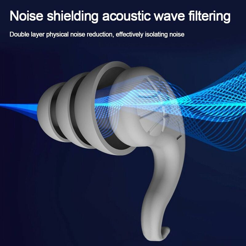 Silicone Sleeping Ear Plugs Creative Waterproof Water Sports Swimming Ear Muffs Reusable Noise Reduction Soundproof Earplugs