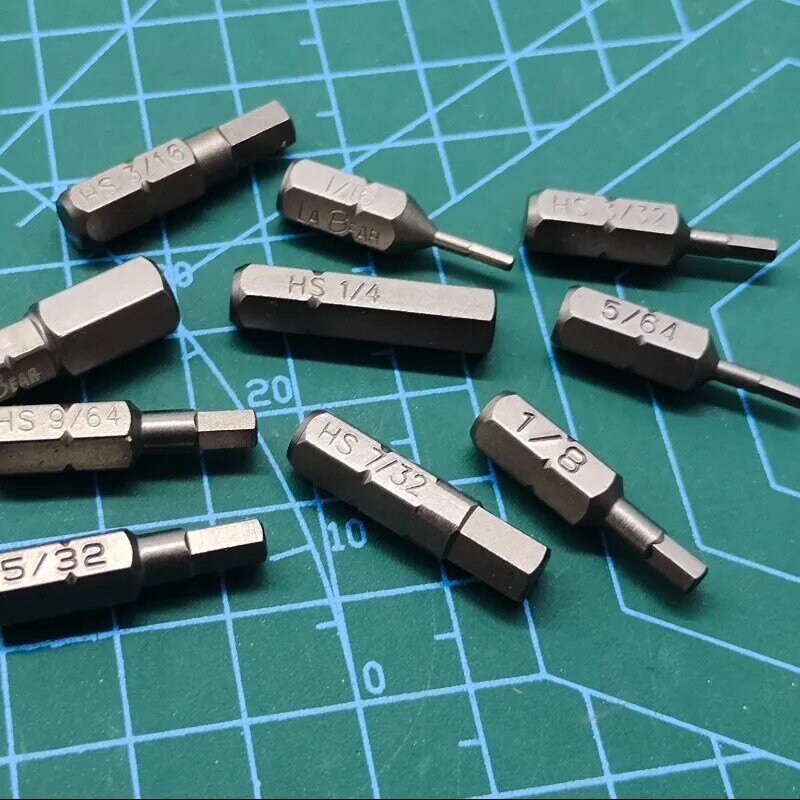 Nowy 9 rodzajów H1.5-8MM metryczne Hex śrubokręt bity L25mm magnetyczne S2 stali nierdzewnej 1/4 "Hex Shank Allen bit bezpieczeństwa DIY narzędzia ręczne