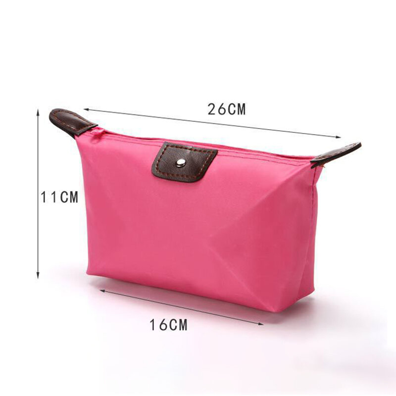 กระเป๋าใส่ท่องเที่ยวใหม่กันน้ำผู้หญิงสีสันสดใสพกพาได้กระเป๋าใส่เครื่องสำอางน่ารักขนาดเล็ก