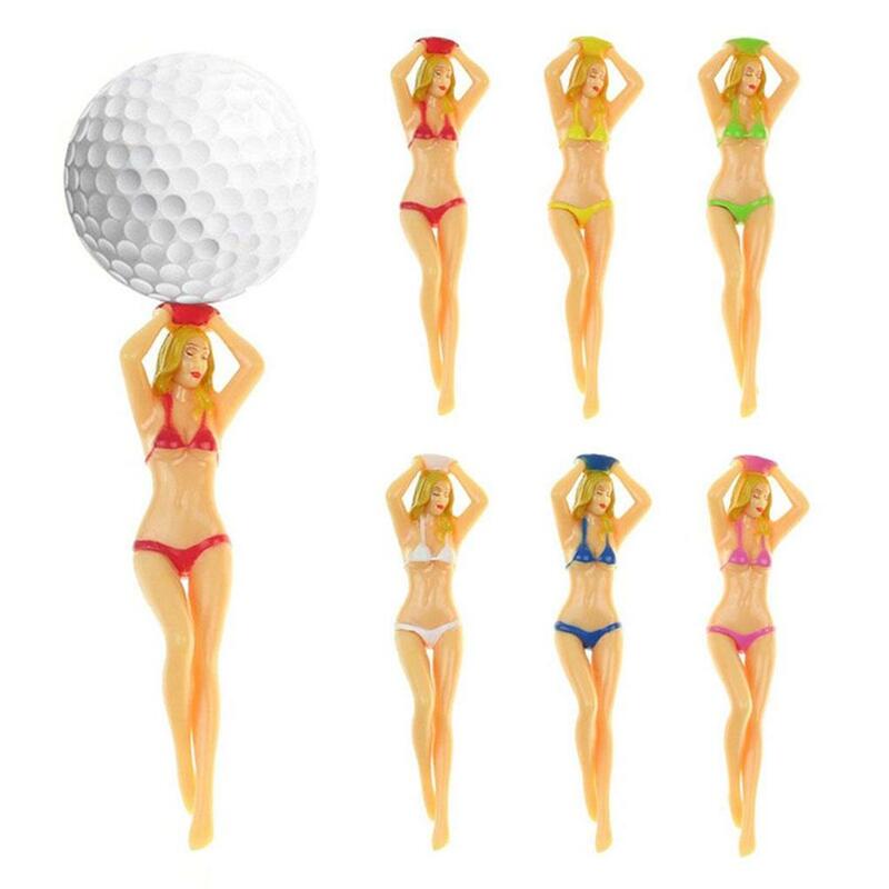 Soportes para pelotas de piezas, accesorios en forma de chica, entrenamiento de camisetas de Golf, 6 clavijas