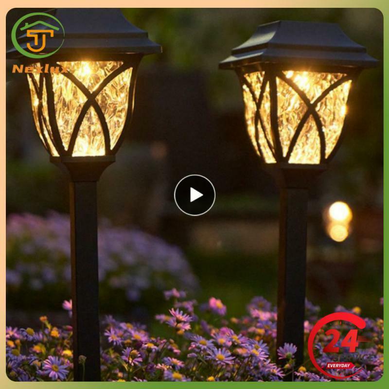 Luzes postas solares exteriores impermeáveis do jardim, paisagem, jarda, quintal, gramado, pátio, lâmpada decorativa