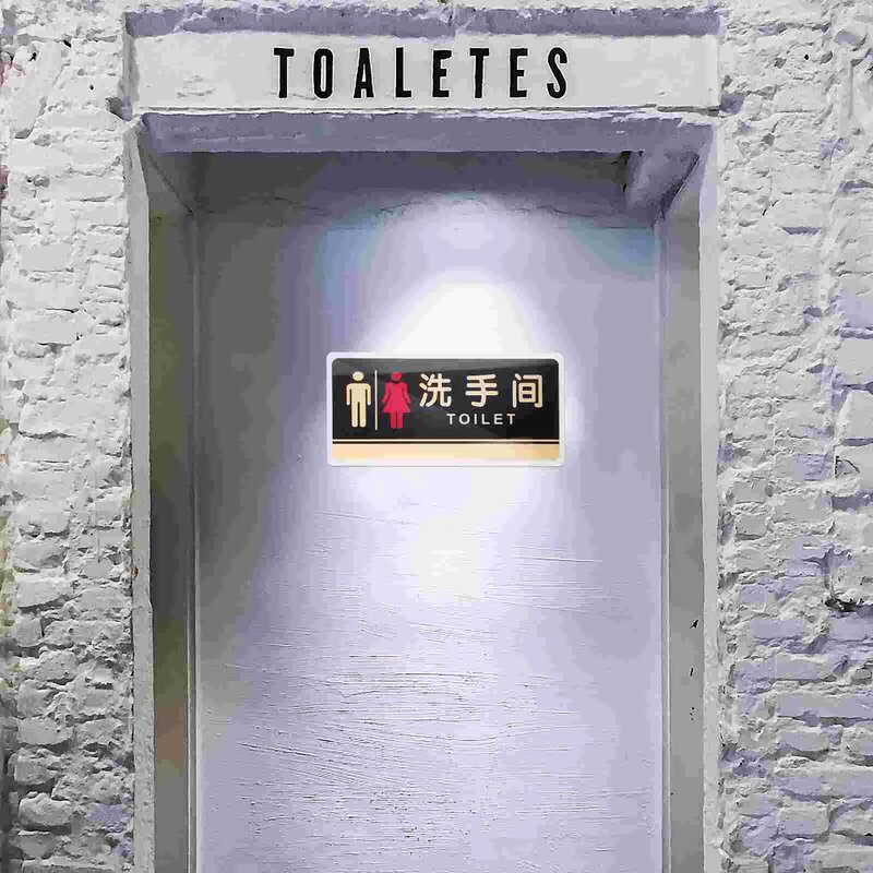 Hausnummer Toiletten schild Männer und Frauen Embleme Badezimmer tür Aufkleber Acryl Toiletten platte