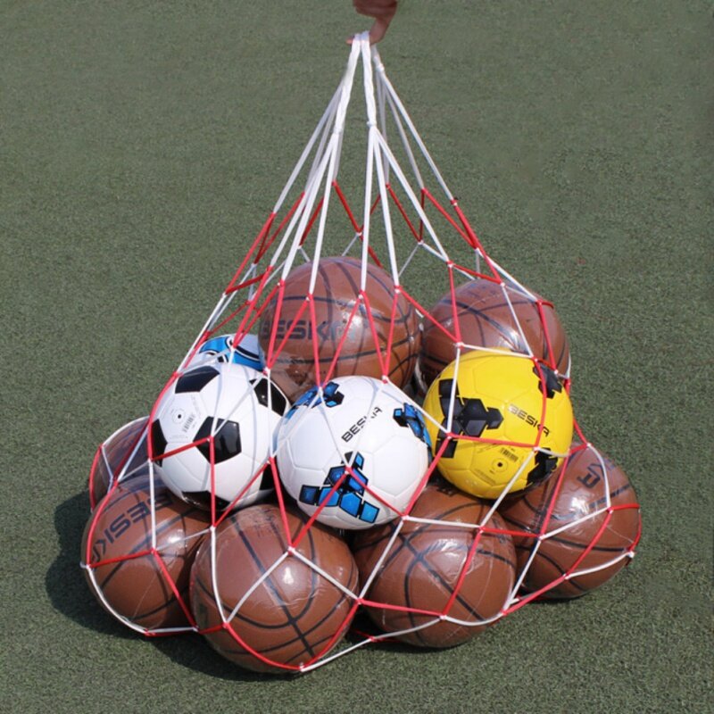 1 pçs 10 bolas de transporte net saco ao ar livre esportes esportes equipamento de basquete vôlei bola net saco