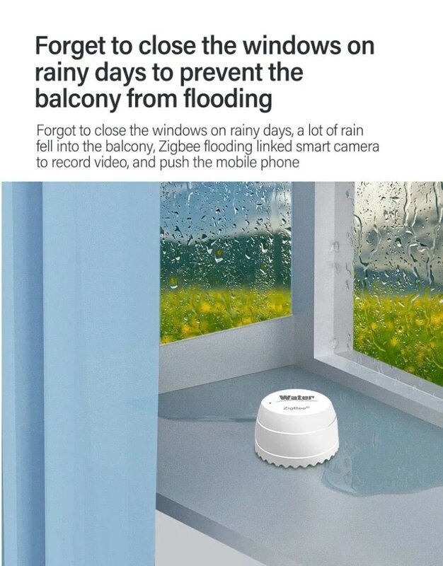 Tuya Zigbee Smart Water Leakage Detector Sensor Smart Home Water Flood Sensor With Zigbee Gateway Support Tuya Smart Life APP