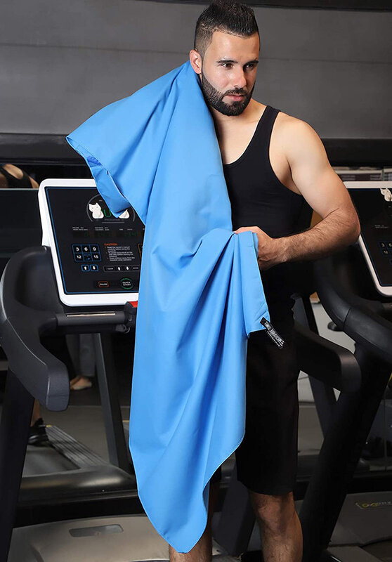 Ręcznik plażowy sportowy z mikrofibry szybkoschnący chusteczka do kieszeni przenośny ultralekki chłonny ręcznik do basenu siłownia jogi