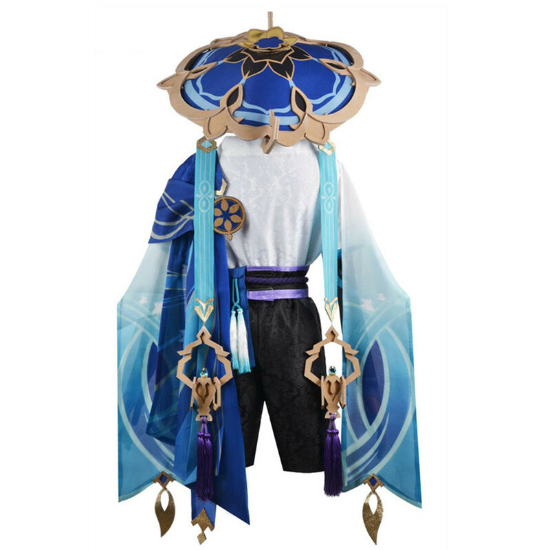 Disfraz de juego de Cosplay de Wanderer Scaramouche, sombrero Balladeer, uniforme Kunikuzushi, ropa de fiesta de Carnaval de Halloween, Anime