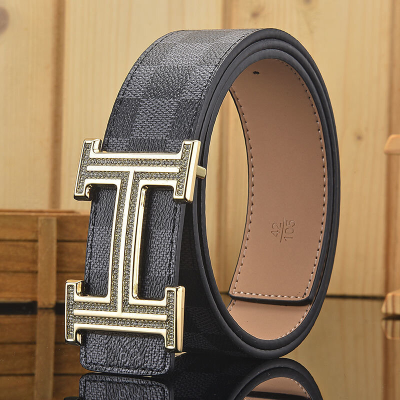 حزام جلد مع مشبك أسود رفيع للرجال والنساء ، حزام خصر جديد ، موضة ، E11