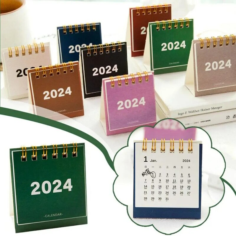 Mini Desk Calendar para Home Office e Escola, Creative Ins Schedule, New Schedule, P7R8