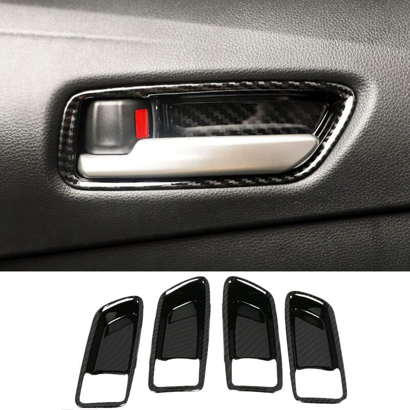 Внутренняя дверная ручка для Toyota Corolla 2019 2020 2021, крышка чаши, отделка рамы, аксессуары для интерьера, углерод