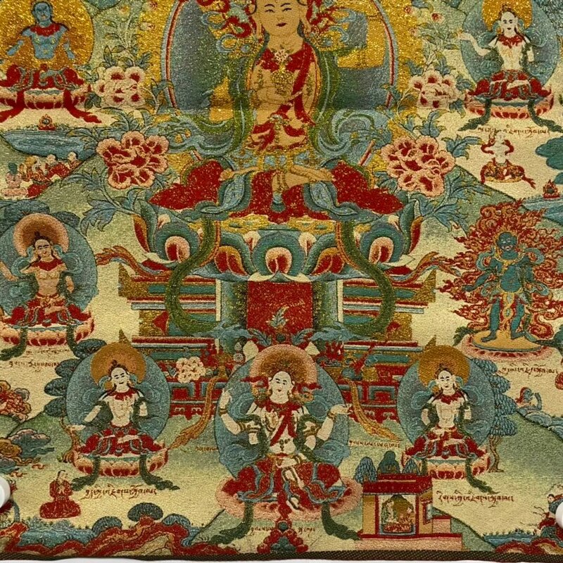 China tibet seda bordado doze budas e bodhisattvas arte thangka murais decorativos