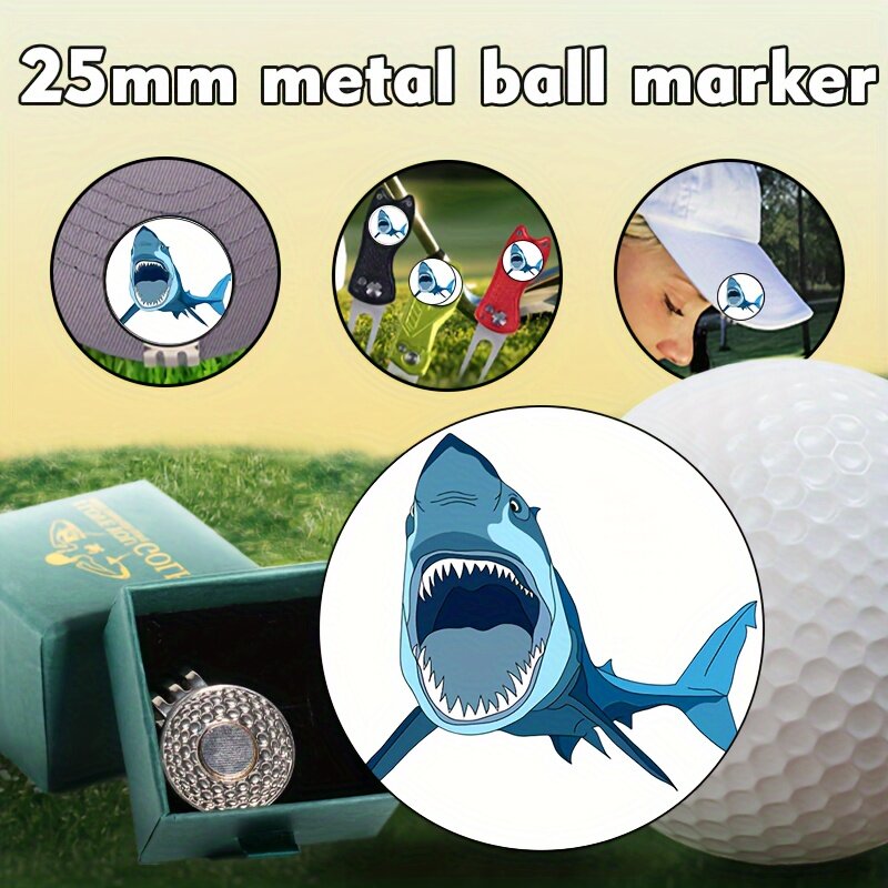 С магнитным металлическим логотипом гольф-мяча-аксессуары для гольфа, оборудование для гольфа, логотип мультяшного мяча, новый подарок для любителей гольфа