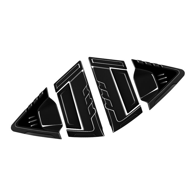 Cubierta de persiana triangular para ventana trasera de coche, embellecedor negro brillante para Honda HRV HR-V Vezel 2021 2022, ventilación lateral