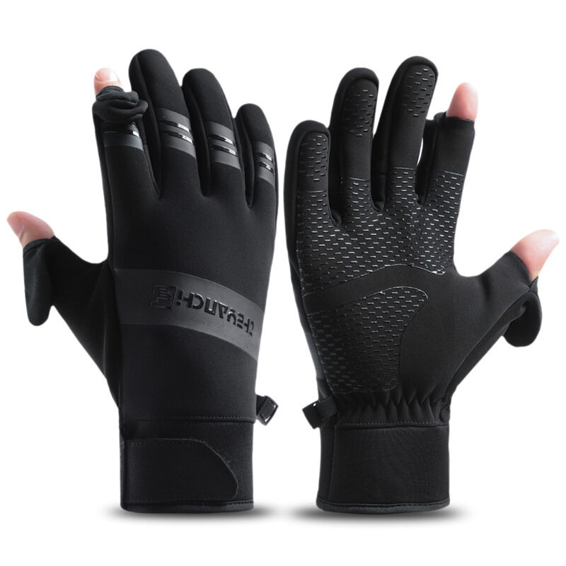 Man Winter Keep Warm Touch Screen Clamshell Outdoor Sports Gloves Antiskid Waterproof Cycling Skiing Climb Walking