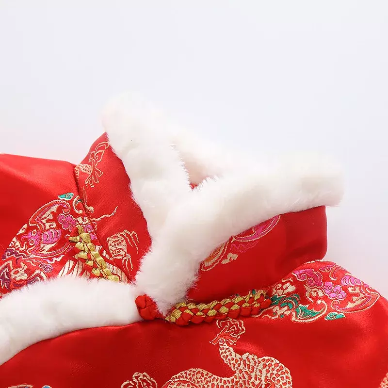 Conjunto de roupas Tang Ano Novo Chinês para Bebês Meninos e Meninas, Desgaste de Aniversário para Crianças, Presentes de Férias, Kawaii, 2023