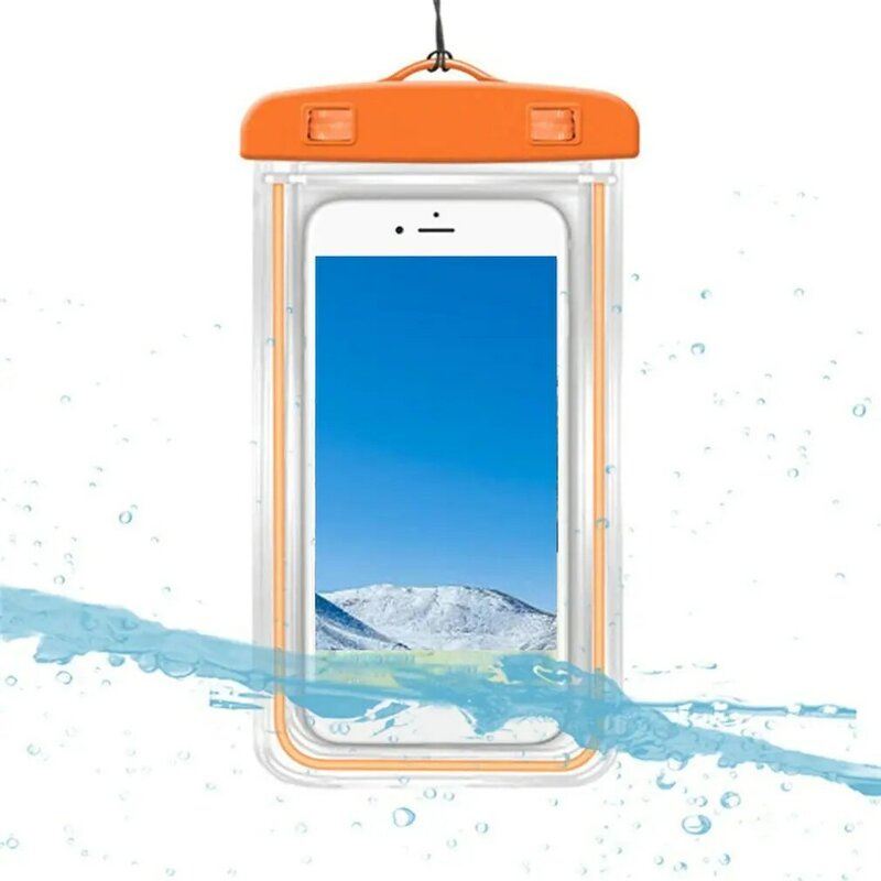 À prova dwaterproof água bolsa do telefone deriva mergulho natação saco subaquático seco caso capa para o telefone esportes aquáticos praia piscina esqui 6 polegada