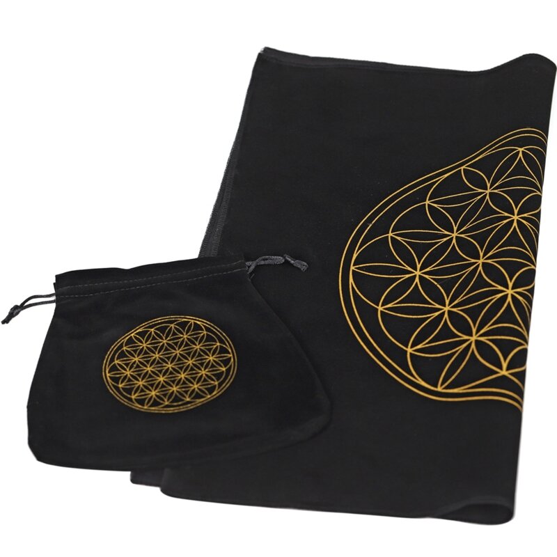 Altar Tarot Card Cloth Constellation Flower of Life Tablecloth Astrology Tarot Divination Tablecloth Board Game Card Pad GXMF