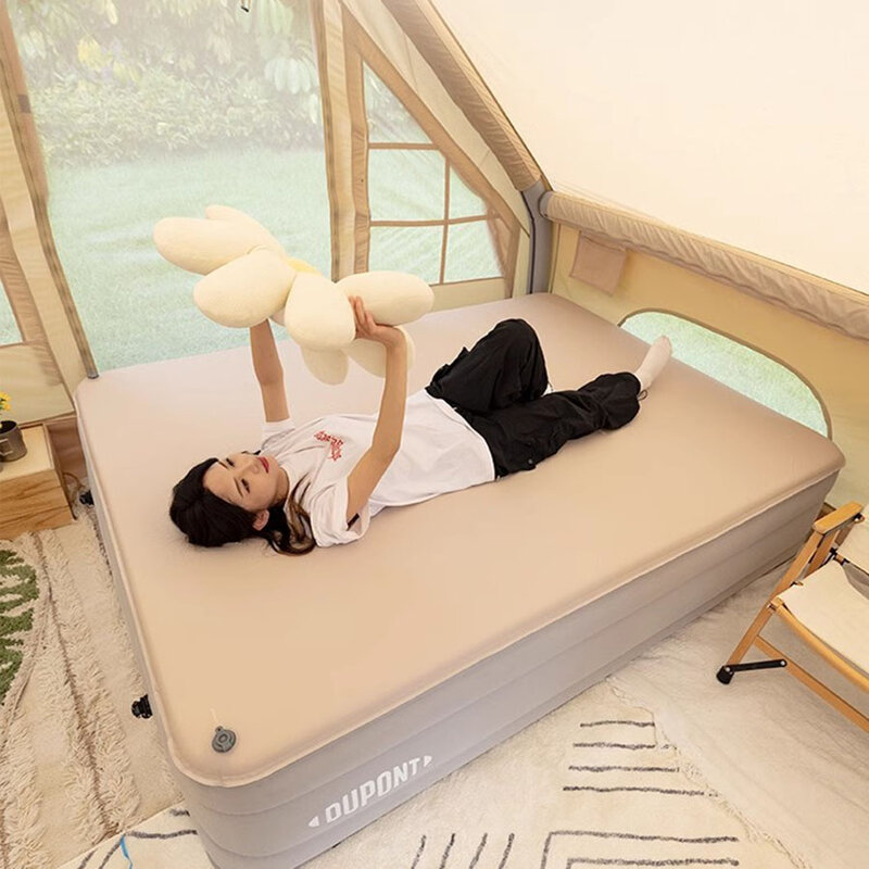 سرير أريكة هوائية قابلة للنفخ ، سرير أريكة هوائية قابلة للطي للتخييم للأزواج ، مرتبة احتفاظ رومانسية طبيعية في الهواء الطلق ، سرير هوائي للفنادق