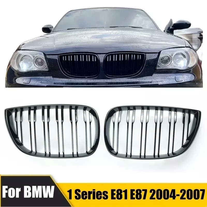Racing Grill Car Front Grilles Bumper Hood Kidney Grille ABS For BMW 1 Series E81 E87 E82 E88 128I 130I 135I 04-11