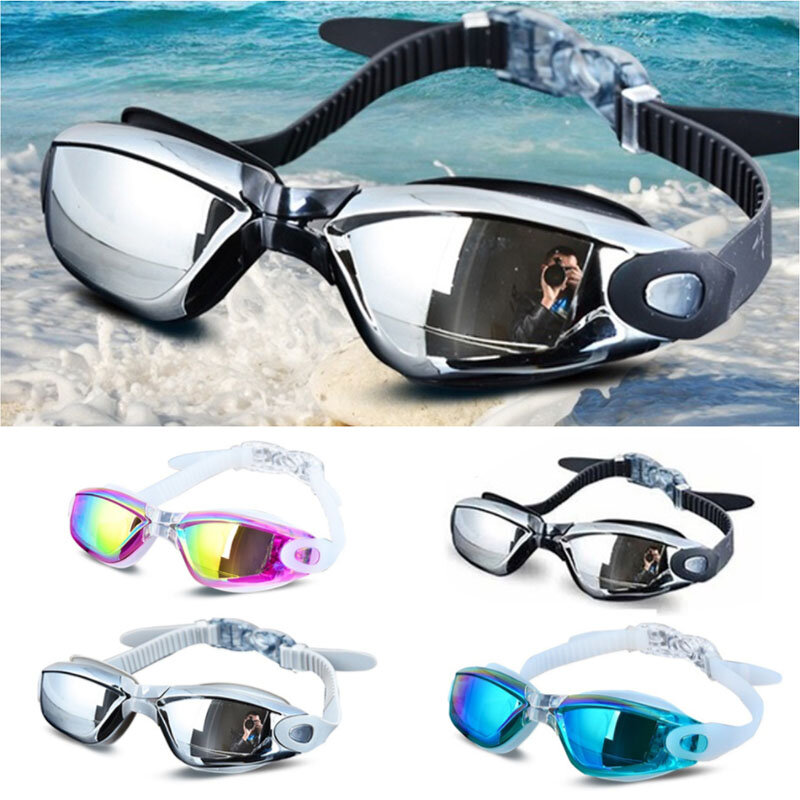 แว่นตาว่ายน้ำ Prescription ผู้หญิงผู้ชายปรับ UV ปกป้องกันน้ำ Anti Fog หมอกแว่นตาสระว่ายน้ำว่ายน้ำดำน้ำแว่นตา