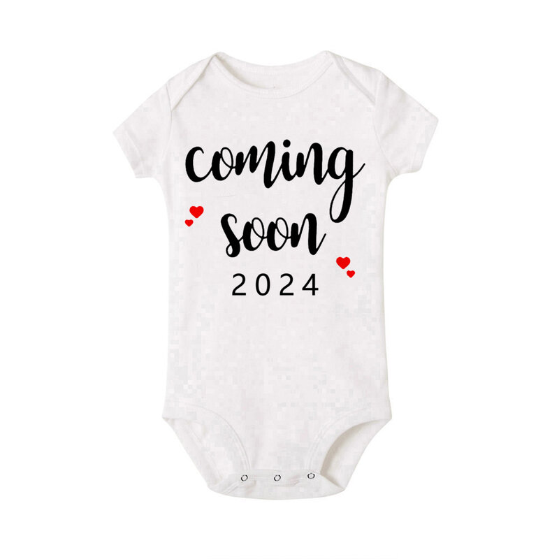 Body para bebé recién nacido, Pelele de verano para niño y niña, ropa de revelación de embarazo, 2024