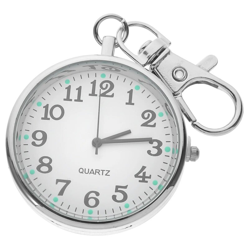 Verpleegstertafel Sleutelhanger Hangende Hanger Horloges Rond Clip-On Voor Verpleegsters Glazen Fob