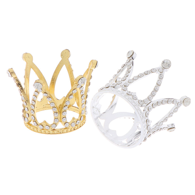 Mini Crown Princess Topper Crystal Pearl Children Hair Ornaments Party Decor