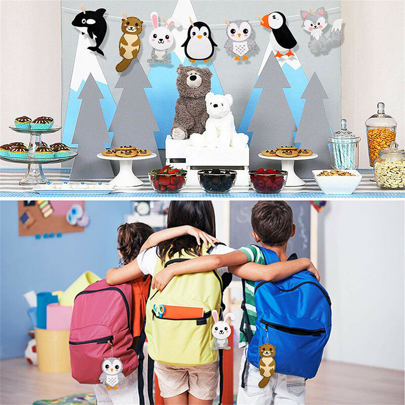 Zoodiy-S Kit de costura para crianças, brinquedos educativos, berçário, kits de artesanato, iniciantes, meninas e meninos