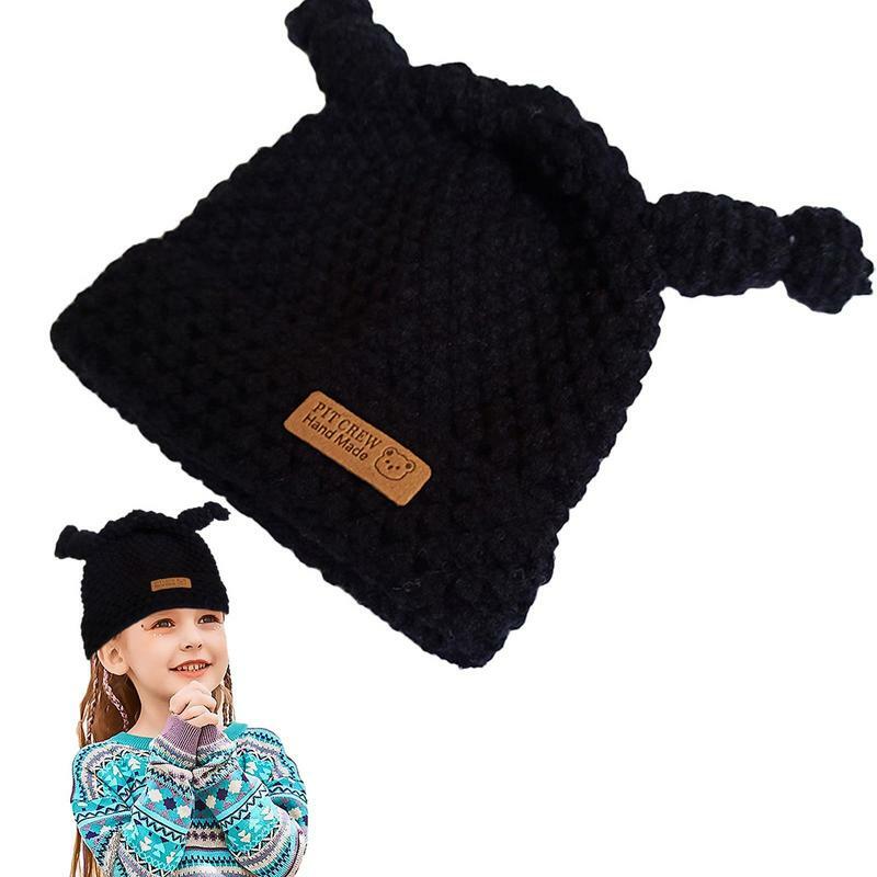 Dziecięcy dzianinowy nowość kapelusz elastyczny dziwaczny mackacle kask narciarski dla dziecka dzieci miękkie czapki dla chłopców i dziewcząt w wieku 2-7 lat