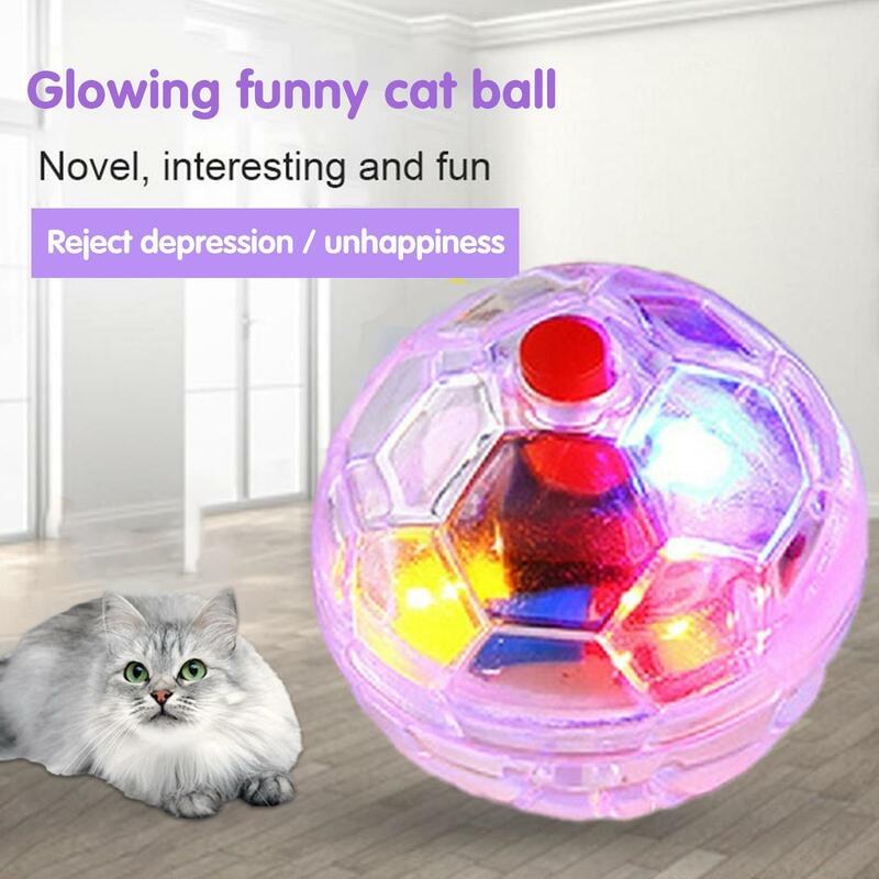 Bola interactiva de juguete para mascotas, equipo Paranormal, Flash de caza, bolas de movimiento para mascotas, juguete fantasma de movimiento iluminado, H7s2, 1/3 Uds.
