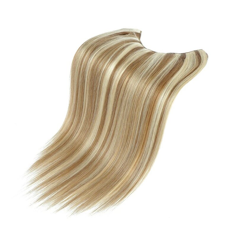 Lovevol-女性用ヘアエクステンション,ブラジルの人間の髪の毛,ワンピース,5クリップ,フルヘッド,14インチ-24インチ