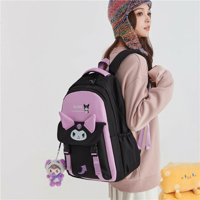 Рюкзак Sanrio Kuromi Jade Guigou с изображением героев мультфильмов, легкий и красивый молодежный рюкзак в стиле Академии