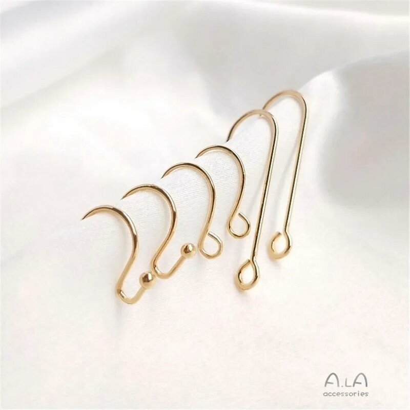 Gancho para la oreja chapado en oro de 14K, accesorios para colgar en la oreja, bricolaje, hecho a mano, francés, fácil y versátil, accesorios para la oreja de moda