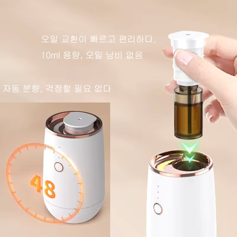 Cute Cool Mist USB Nebulizer Air Essential Oil Diffuser Custom Luxury Waterless Aromatherapy Machine 10ml for Car Home Office