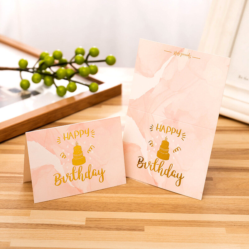 Prodotto personalizzato, buste di carta stampate con auguri personalizzati Business Small grazie Cards serigrafia gioielli in carta Kraft