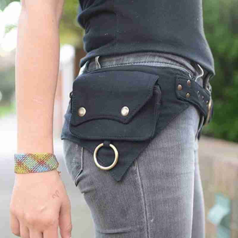 Bolsa cintura hip-hop feminina, bolsa esportiva e de viagem ao ar livre, bolsa de rua, cinto ou estilo, novo design