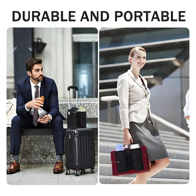 Porte-gobelet de voyage durable, sac à main libre, porte-gobelet de voyage, sac de rangement, convient à toutes les valises