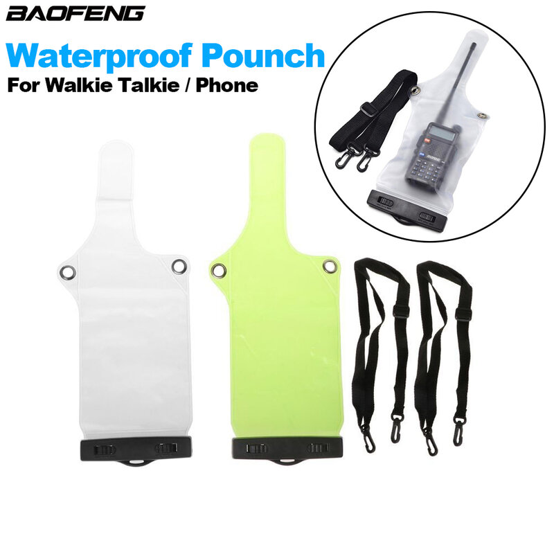 Universal Waterproof Case for Walkie Talkie Outdoor Dry Bag Water Resistance Protection Cover UV5R UV82 Two Way Radio Pouch Sack