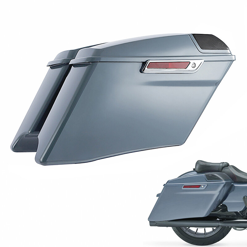 Motorcycle 4" Extended Saddlebag Lid Kit For Harley CVO Touring Road King Street Electra Glide Ultra Classic 2014-2022 2020 2019