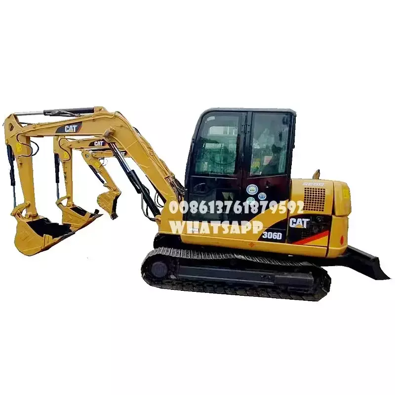 Excavadora usada 306d caterpillar 306, excavadora pequeña japonesa cat 306d, precio barato a la venta