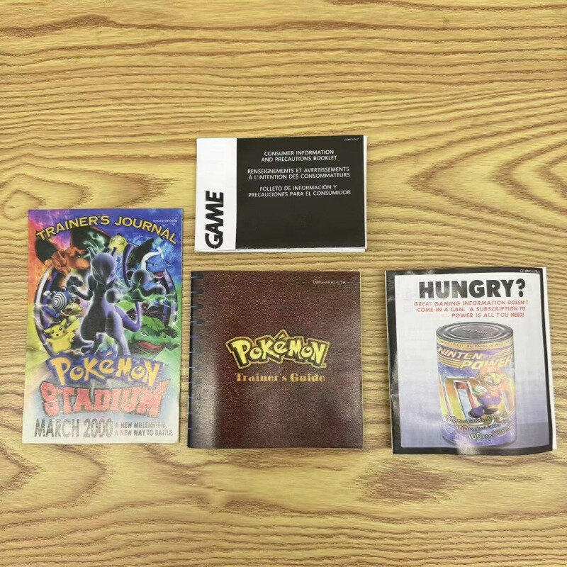 Pokemon Red GBC juego en caja, 16 bits, Cartucho de videojuegos hecho a mano, guía de entrenadores con manuales, versión de EE. UU.
