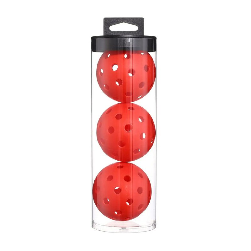 Pickleball-pelota de juguete para adultos, juguete de práctica estándar, duradera, para exteriores, 40 agujeros, 3 piezas