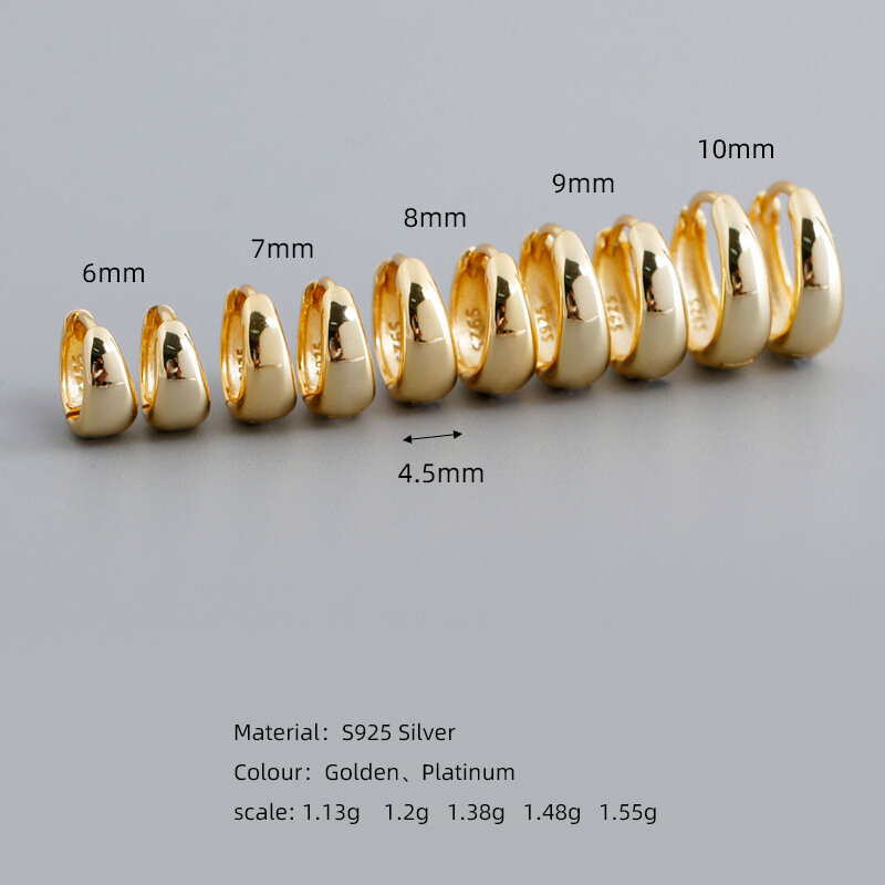 Женские серьги-кольца WANTME из серебра 925 пробы, в готическом стиле